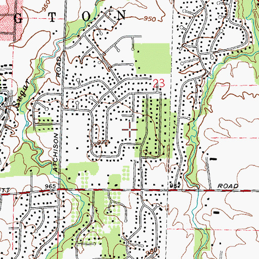 Topographic Map of Quail Run Park, OH