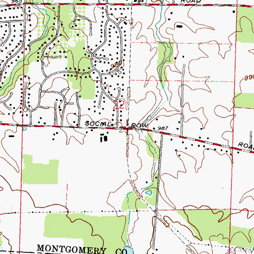 Topographic Map of Manor (historical), OH