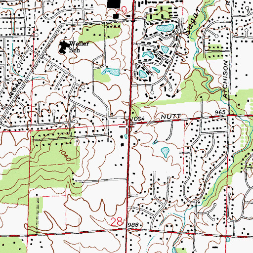 Topographic Map of School Number 6 (historical), OH