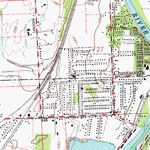 Topographic Map of Temple Baptist Church, OH