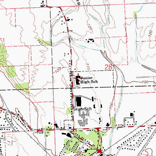 Topographic Map of Carlisle Primary School, OH