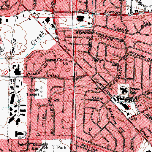 Topographic Map of School Number 1 (historical), OH
