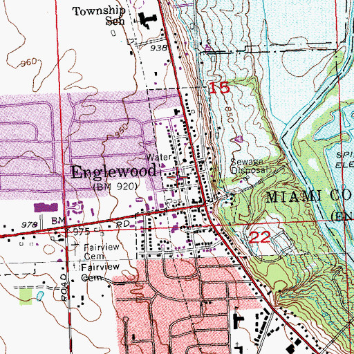Topographic Map of Englewood United Methodist Church, OH