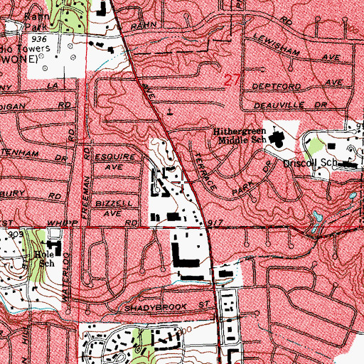 Topographic Map of Swiss Village Shopping Center, OH