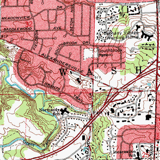 Topographic Map of Normandy United Methodist Church, OH