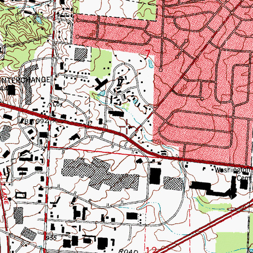 Topographic Map of Mad River Station Shopping Center, OH