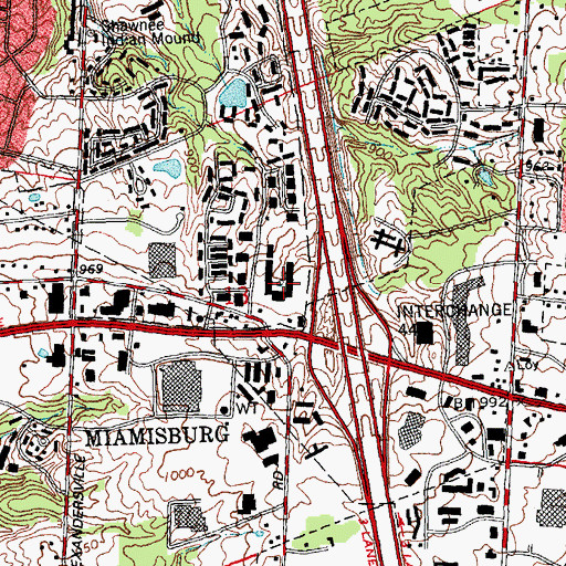 Topographic Map of Fiesta I Shopping Center, OH
