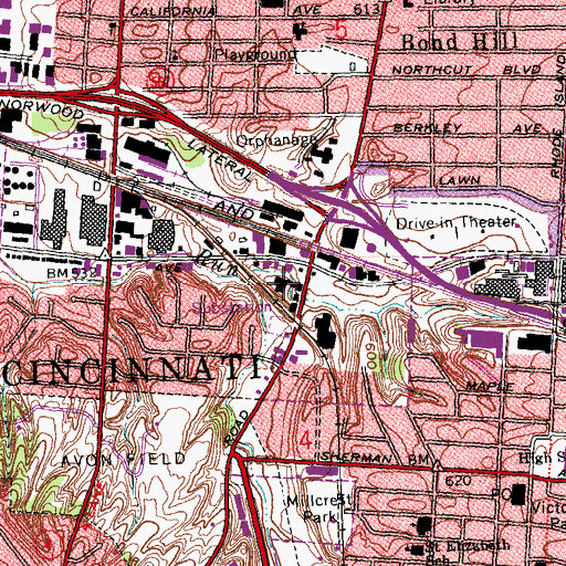Topographic Map of Foundling Asylum (historical), OH