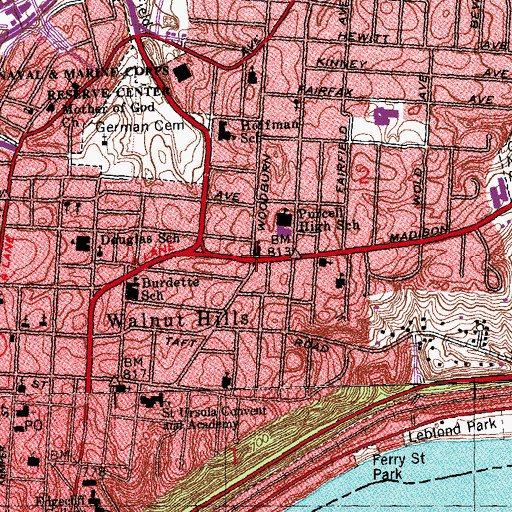 Topographic Map of Woodburn, OH