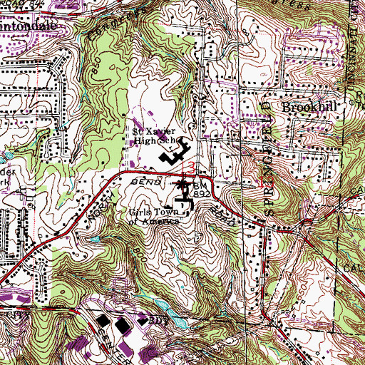 Topographic Map of Good Shepherd Convent, OH