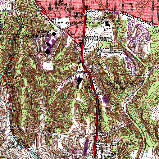 Topographic Map of Ohio Military Institute (historical), OH