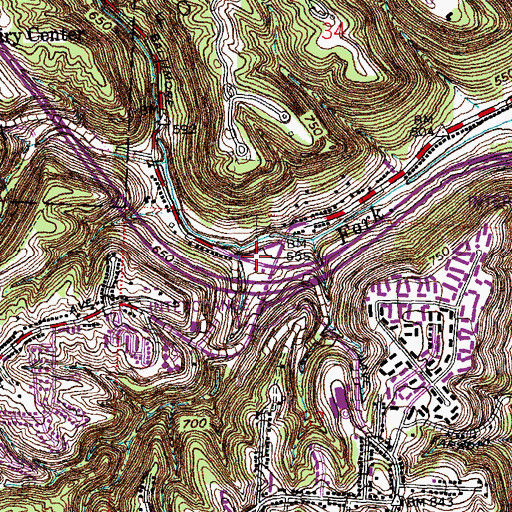 Topographic Map of School Number 10 (historical), OH