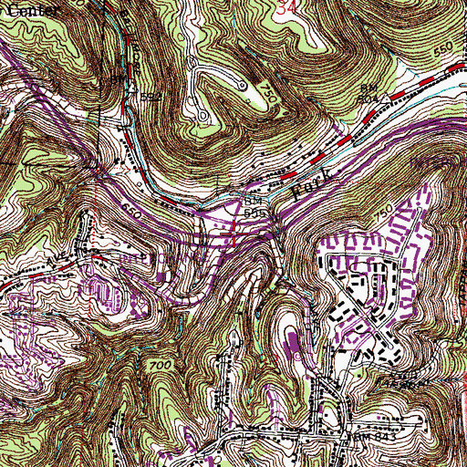 Topographic Map of Interchange 17, OH