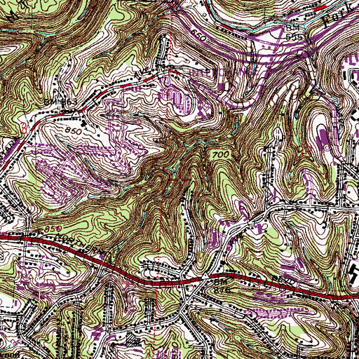 Topographic Map of McFarlan Woods, OH