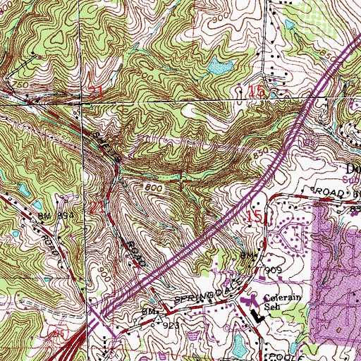 Topographic Map of Newberry Wildlife Sanctuary, OH