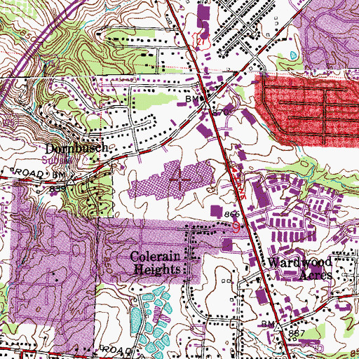 Topographic Map of Northgate Mall Shopping Center, OH