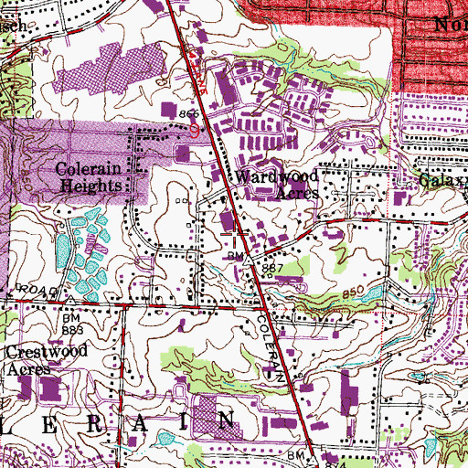 Topographic Map of School Number 2 (historical), OH
