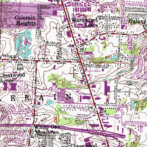 Topographic Map of Farbach-Werner Nature Preserve, OH