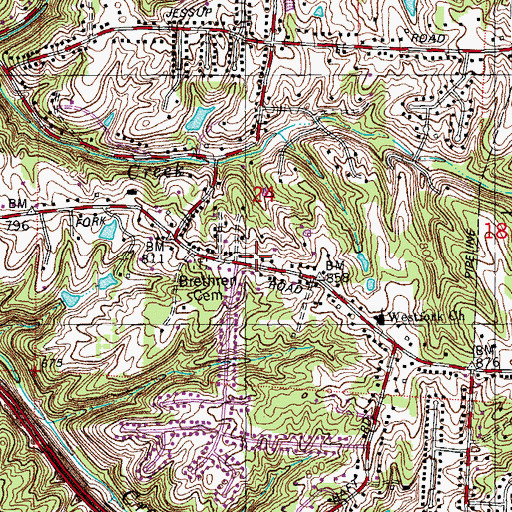 Topographic Map of School Number 11 (historical), OH