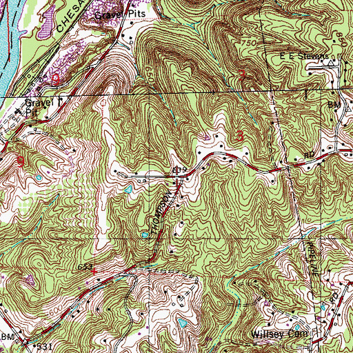 Topographic Map of School Number 11 (historical), OH