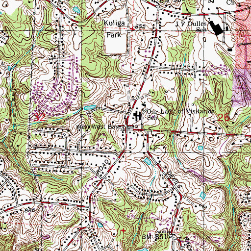 Topographic Map of School Number 2 (historical), OH