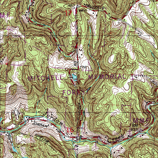 Topographic Map of Mitchell Memorial Forest, OH
