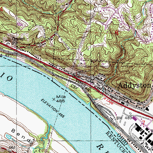 Topographic Map of Sekitan, OH
