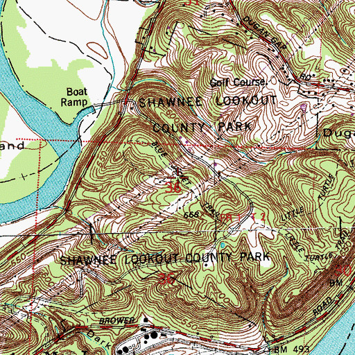 Topographic Map of Blue Jacket Trail, OH