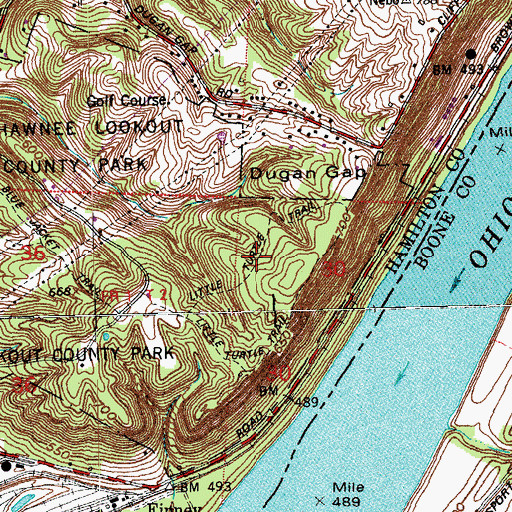 Topographic Map of Little Turtle Trail, OH