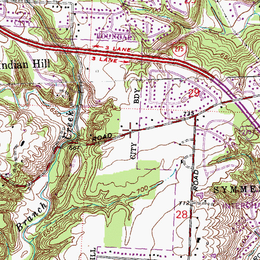 Topographic Map of School Number 3 (historical), OH