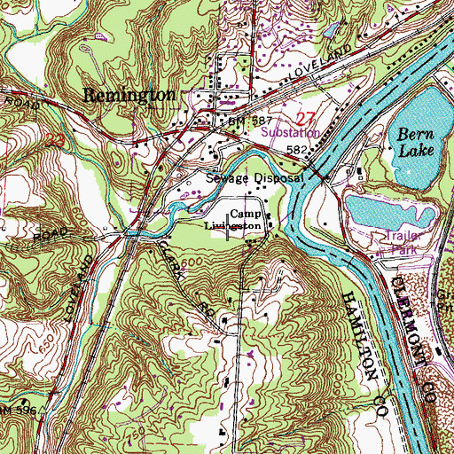 Topographic Map of Camp Livingston Park, OH