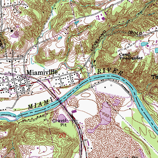 Topographic Map of Mount Olive Baptist Church, OH