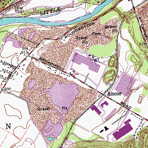 Topographic Map of Lafayette School (historical), OH