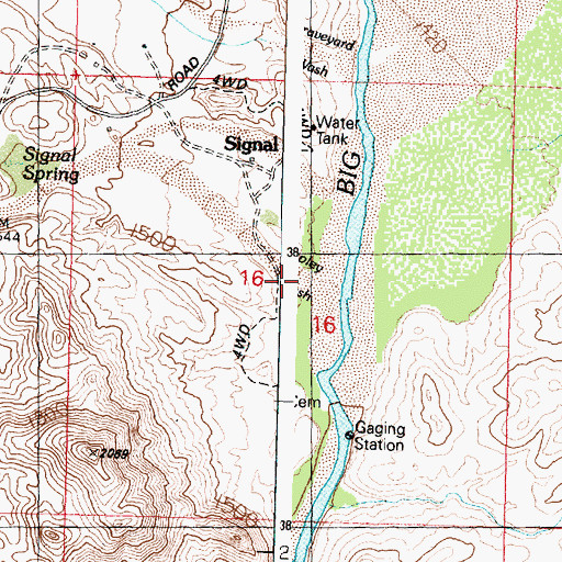 Topographic Map of Rupley Wash, AZ