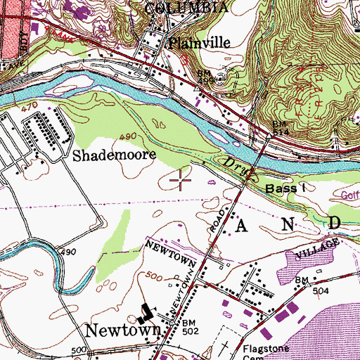 Topographic Map of Little Miami Golf Center, OH