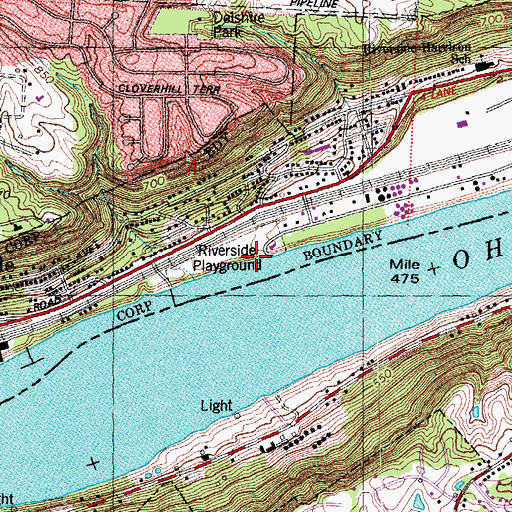 Topographic Map of Dry Run, OH