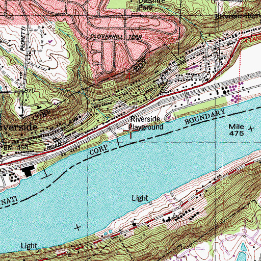 Topographic Map of Hatchers Run, OH