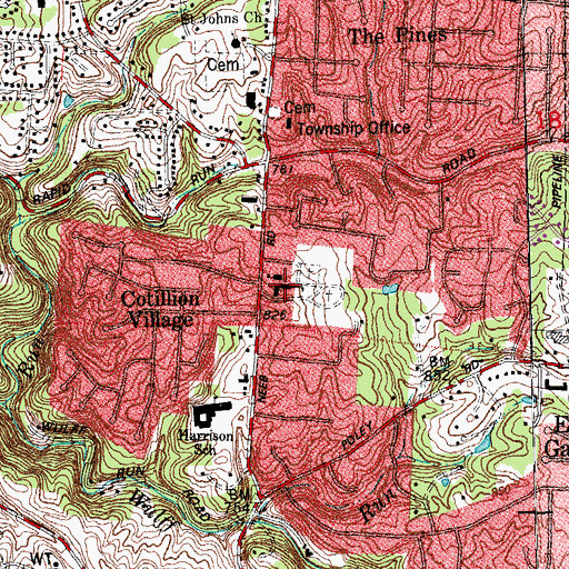 Topographic Map of Our Lady of Victory School, OH