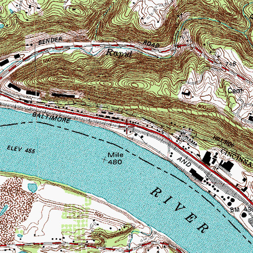 Topographic Map of Saint Joseph Station, OH