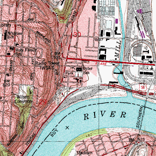 Topographic Map of Saint Michael Catholic Church, OH