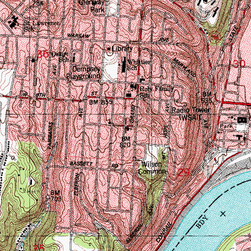 Topographic Map of Church of the Nativity, OH