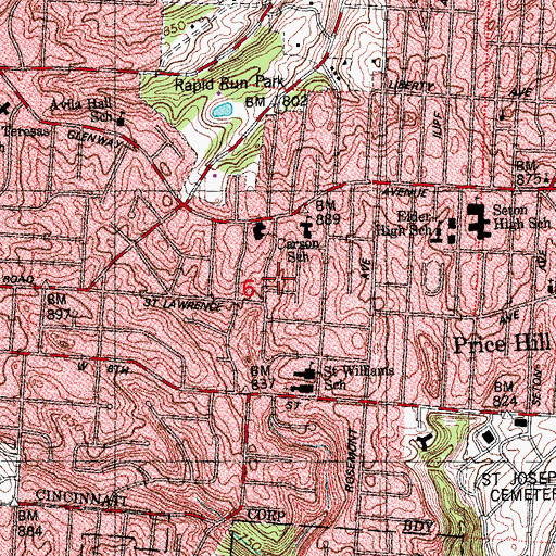 Topographic Map of Haberstumpfs Garden, OH