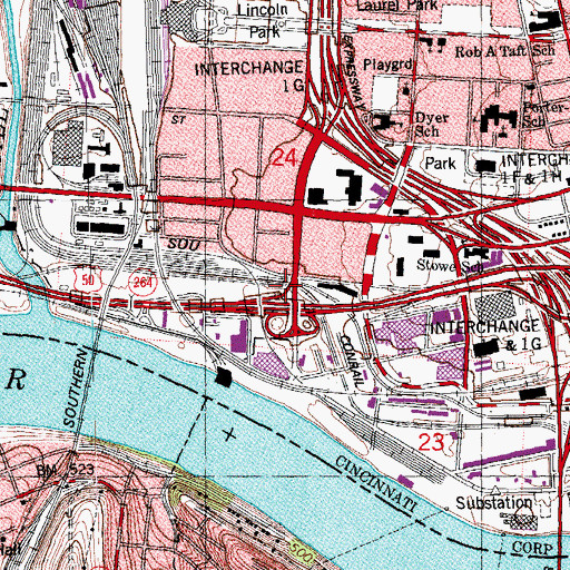 Topographic Map of Little Buck (historical), OH