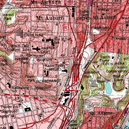 Topographic Map of Goat Hill, OH