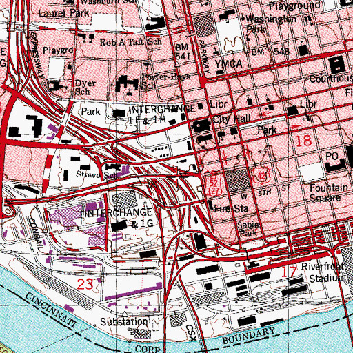 Topographic Map of Laura Memorial College (historical), OH
