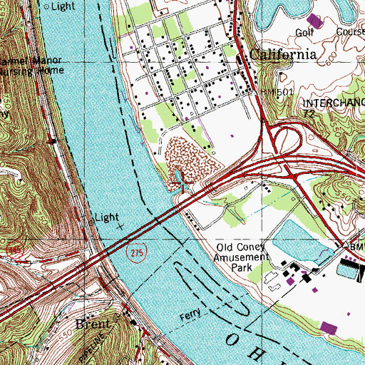 Topographic Map of Wewes Boat Harbor, OH