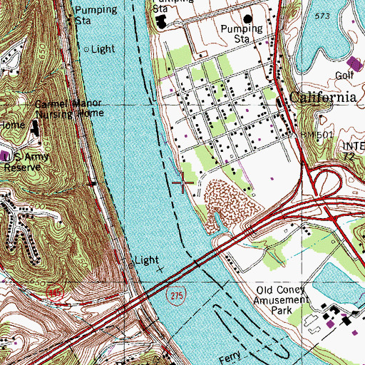 Topographic Map of Bridgeview Harbor, OH