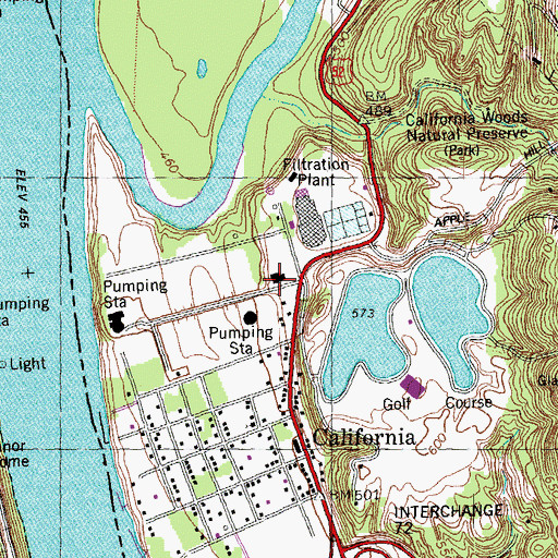 Topographic Map of Ebersole Community Center, OH