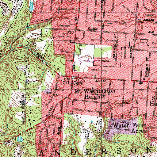 Topographic Map of School Number 5 (historical), OH