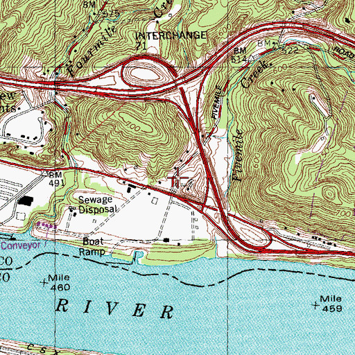 Topographic Map of Withrow Nature Preserve, OH